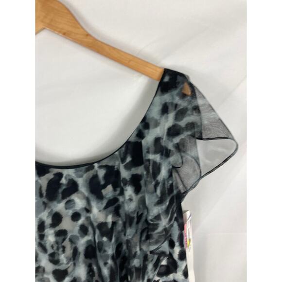 NWT NW Nightway Animal Print Dress Size 14 - Picture 3 of 7